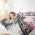 thumbnail image 4 of Homewish Pink Cherry Blossom Bedding Comforter Set,Paris Eiffel Tower Twin Comforter Sets,Chhic Classic Architecture Bedding Set For Adults,Super Cozy Room Decor Reversible,2-Piece, 4 of 8