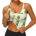 thumbnail image 3 of Cauagu Avocado for Exercise Pattern Sports Bras for Women,Round Neck Sports Bra Workout Crop Tank Tops Padded with Built in Shelf-X-Large, 3 of 8