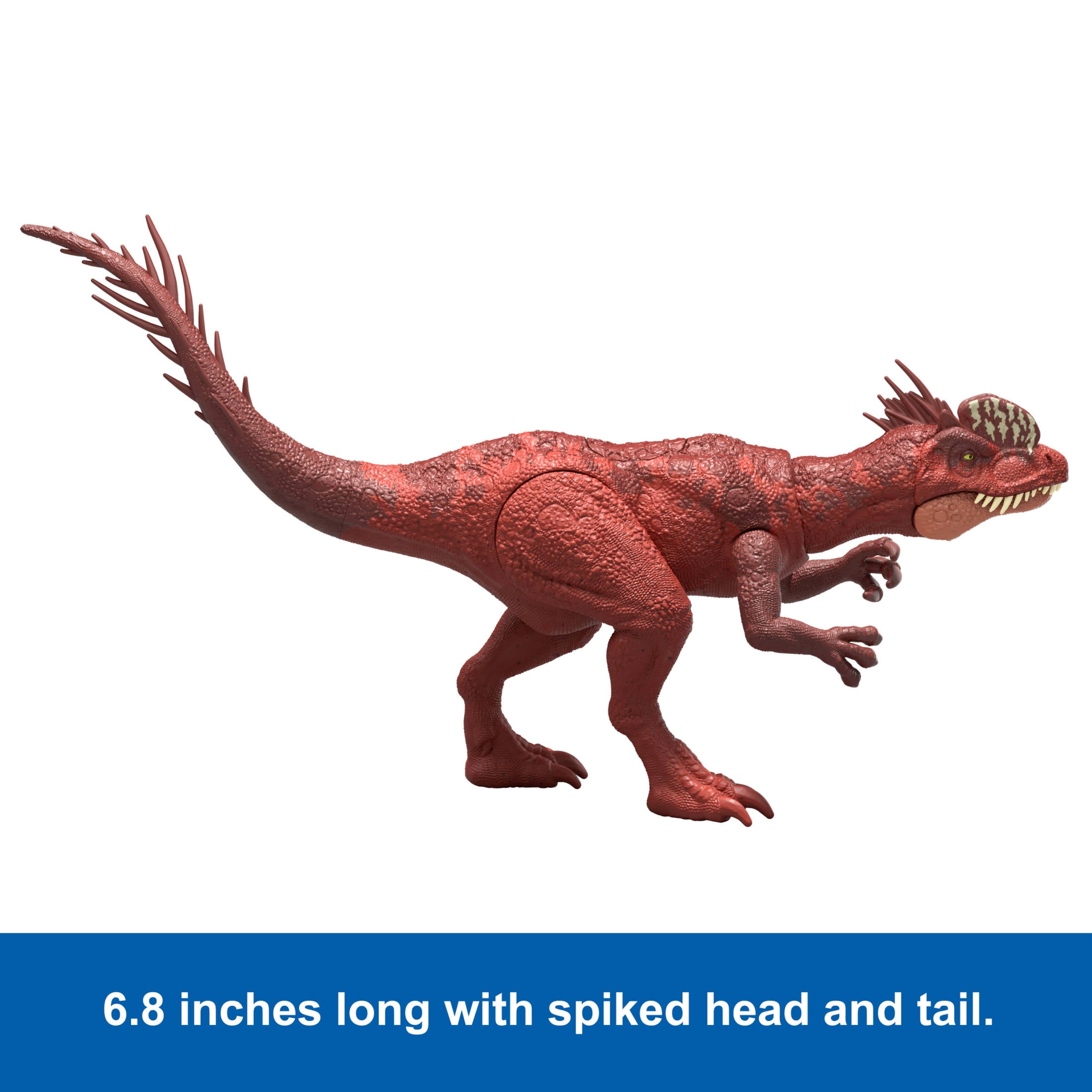 Jurassic World Strike Attack Dilophosaurus Dinosaur Figure, Single Action & Posable, Digital Play