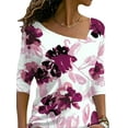 thumbnail image 3 of Gvmfive Women Long Sleeve Blouse V Neck Floral Print Casual Tops, 3 of 4