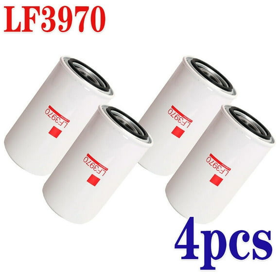 LF3970 Oil Filter For Cummins 3937736,3937144 Replacement, Pack of 4