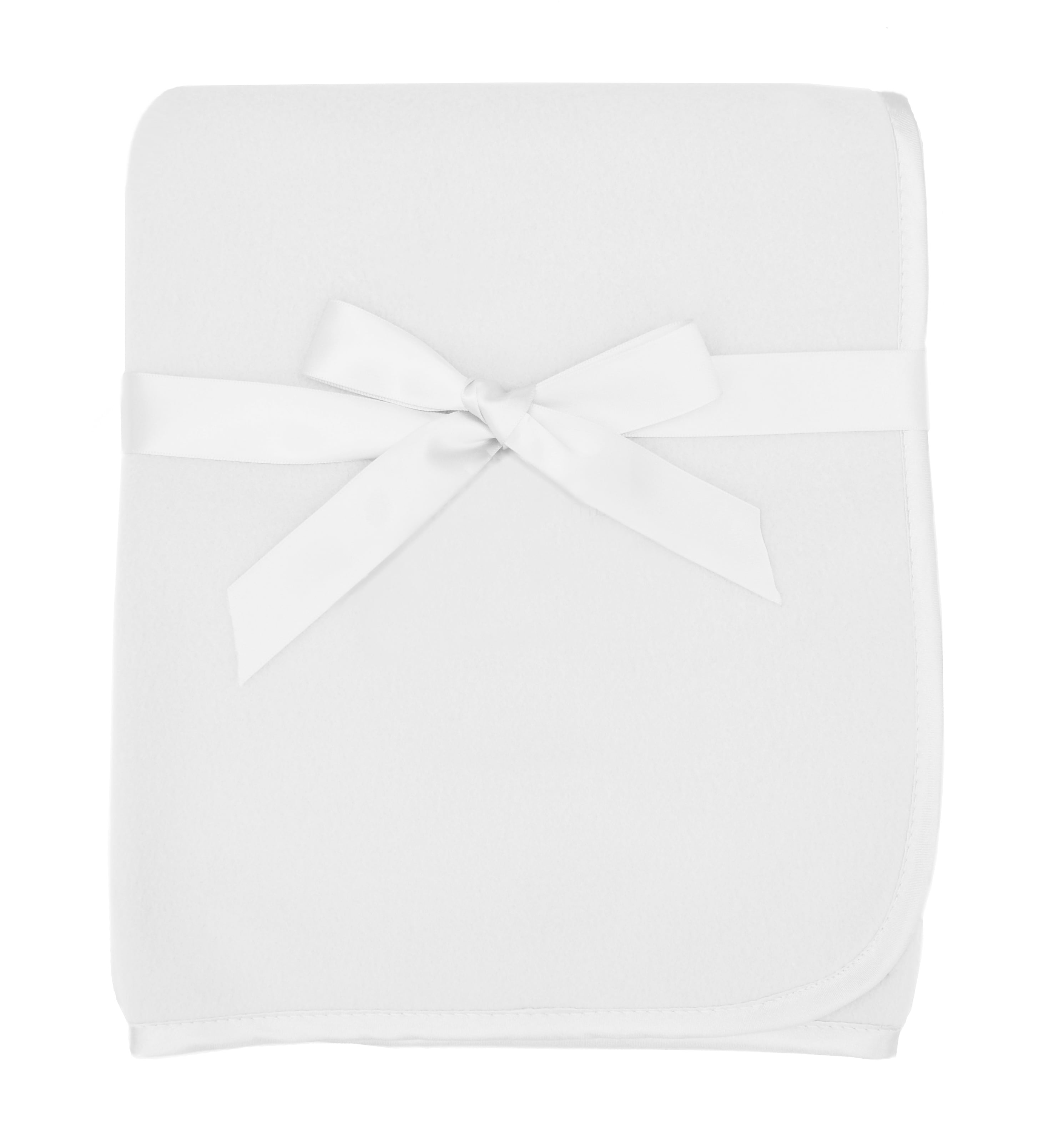 American Baby Company Classic White Solid Fleece Baby Blanket