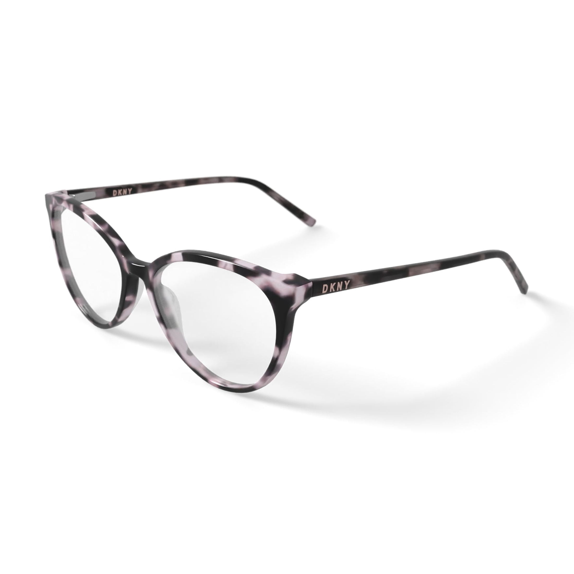DKNY Women's DK5003 Prescription Eyeglasses with Case, Blush Pink Tortoise