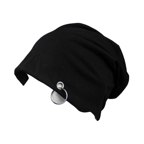 Unisex Baggy Stars Letter Pattern Cotton Blend Beanie Hat Oversized Casual Cap