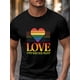 thumbnail image 3 of Men's T-Shirt,Short Sleeve Tee Shirt Casual Tops Love Who You Want Words Crew Neck T Shirts for Men, 3 of 8