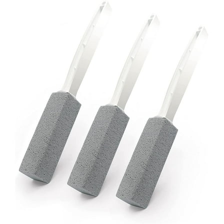 Toilet Stone with Extra Long Handle - 1 Pcs Bowl Cleaning Scouring Stick Brush Limescale Remover for BBQ Grills, Tiles, Swimming Pools (Gray)