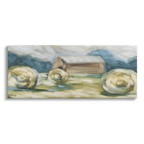 Stupell Abstract Country Hay Bales Landscape Painting Gallery Wrapped Canvas Print Wall Art