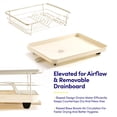 thumbnail image 4 of 3-Piece Multi-Functional Dish Drying Rack with Drain Board & Utensil Holder, Beige, 4 of 5