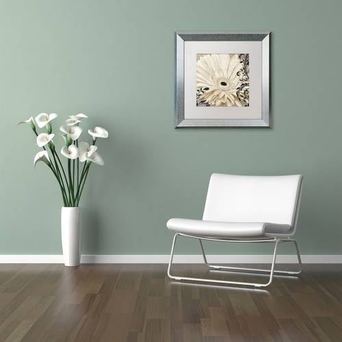 Trademark Fine Art "Winter White I" Canvas Art by Color Bakery White Matte, Silver Frame