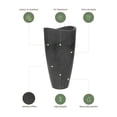 thumbnail image 6 of Ecobo 31.5 inches Eco-Friendly Round Pot Planter Onda Indoor/Outdoor use, Durable, Versatile & Lightweight, Designed by Brazilian Artisans, Contemporary All-Weather Design –Black, 6 of 7