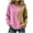 Pink, variant on Womens Crewneck Sweatshirt Colorblock Patchwork Drop Shoulder Loose Sweatshirts Pullover Tops Sping Outfits 2026
