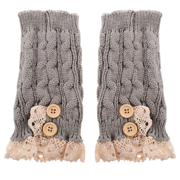 ColoMX 1 par de calentadores de otoño e invierno, calcetines cortos de punto de moda, calcetines de encaje