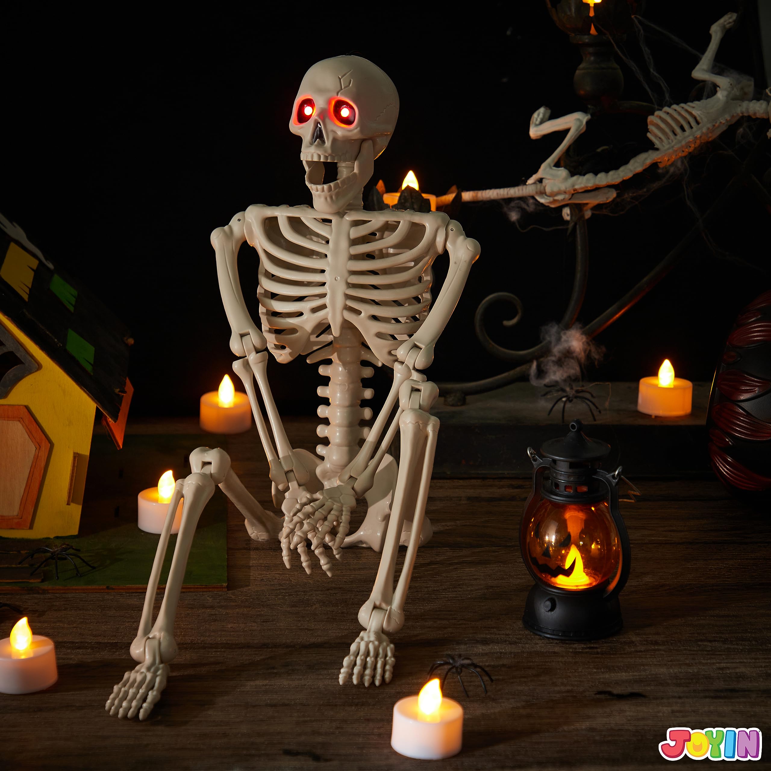 Joyfy 24" Posable Skeleton With LED Light Eyes photo 7