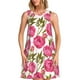 thumbnail image 1 of Fotbe Rose Flowers Vestido de Verano sin Mangas para Mujer – Vestido Midi Línea A, Estilo Camiseta Floral, Vestido Playero Casual y Fluido, 1 of 7