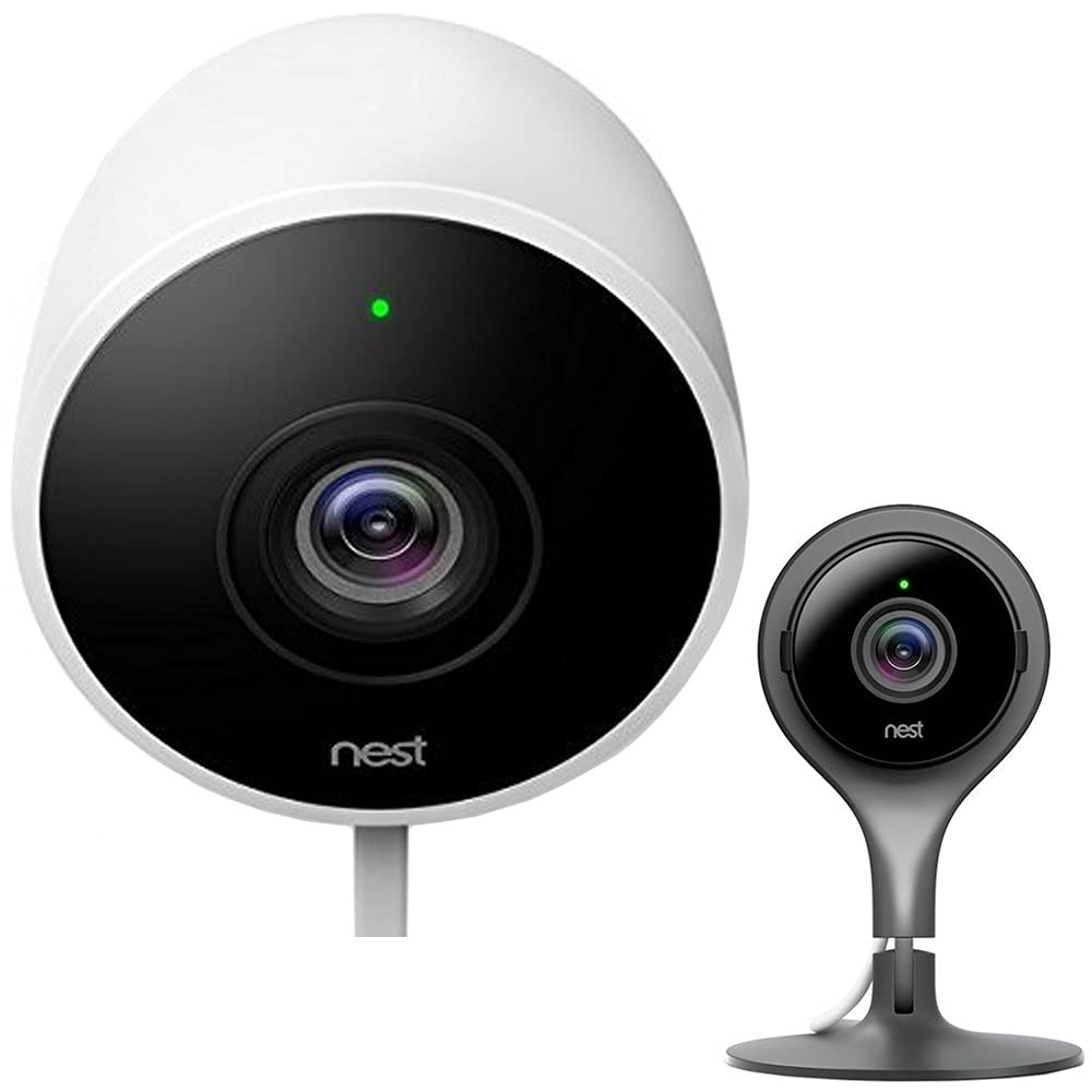 Nest NC1102ESMS Cam Indoor Security Camera Bundle with Nest Outdoor