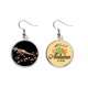 thumbnail image 1 of Los huesos fósiles de dinosaurio en miniatura Pendiente del lóbulo de la joyería del pendiente de la hoja del otoño Unbranded M, 1 of 3