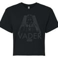 thumbnail image 3 of Star Wars - Grey Mono Darth Vader - Juniors Cropped Tee, 3 of 5