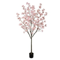 Nafresh 6ft Artificial Cherry Blossom Tree with Vividly Colored Flowers, Realistic Tree Trunk for Indoor Outdoor Decor.