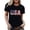 Black, variant on Conairie 4th of July Shirt Womens Crew Neck Short Sleeve Loose Patriotic T Shirts With Letter Print Work Tee Pullover Outfits Black L