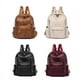 thumbnail image 3 of Mochila para mujer, sencilla y moderna, de cuero suave, informal, de moda, para viajes, de gran capacidad, para la escuela, 3 of 6