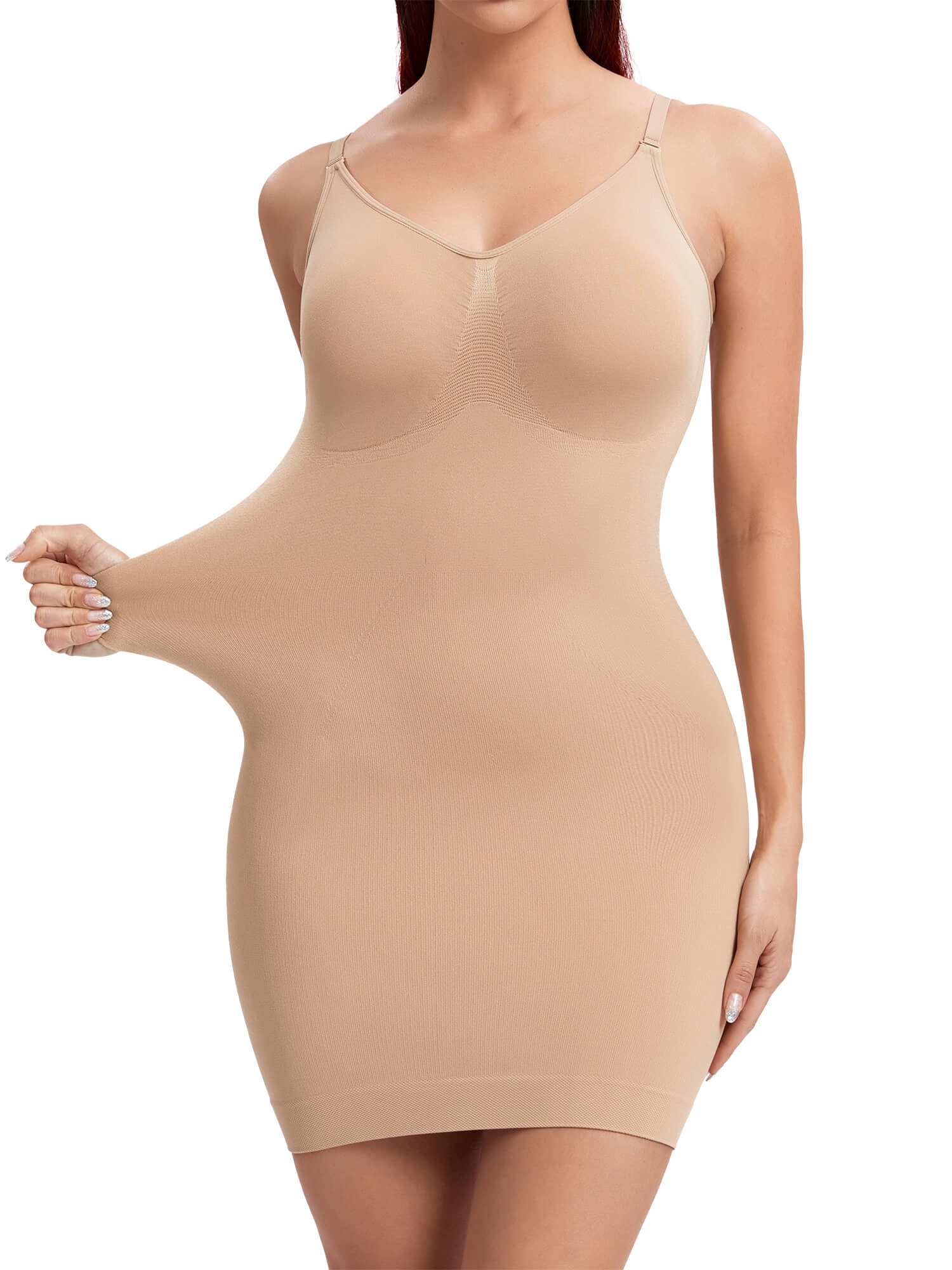 MANIFIQUE Women's Shapewear Slips for Under Dresses Tummy Control