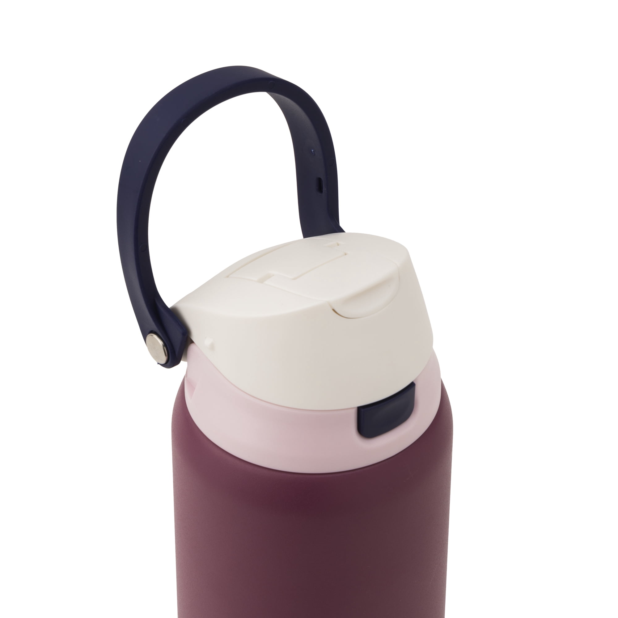Gourde TAL en acier inoxydable 2 en 1 avec paille et bouchon à pression, 946 ml (32 oz liq.), couleur baie