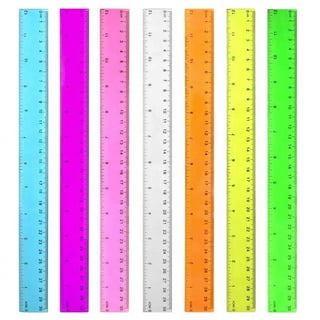  Blue Summit Supplies 30 Plastic Rulers, Bulk Shatterproof 12  Inch Ruler for School, Home, or Office, Clear Plastic Rulers, Assorted  Colors, 30 Pack : Office Products
