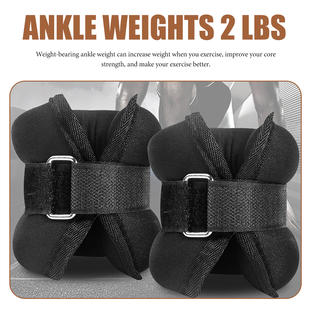 UPOUART Adjustable Ankle Weights 2 Pounds, Wrist and Leg Weights for Fitness Training and Exercise
