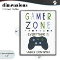 thumbnail image 4 of Stupell Industries Contemporary Everything Under Control Gamer Zone Black Framed Giclee Art, 11 x 14, by Elizabeth Tyndall, 4 of 8