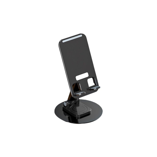 Methold Soporte para teléfono Soporte de escritorio Montaje giratorio Mano de obra fina Ajuste de tamaño compacto Comodidad Aleación de Electrónica Negro