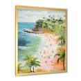 thumbnail image 2 of Designart "Coastal Beach Paradise in Pastel Colors IV" Coastal Framed Wall Art - Coastal Green Coastal Beach Entryway Framed Wall Art, 2 of 6