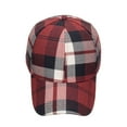thumbnail image 5 of Baseball Cap Fashion Men Women British Plaid Printed Baseball Caps Duck Tongue Caps Sun Hats Baseball Hat Brick Red One Size, 5 of 5