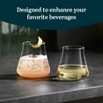thumbnail image 4 of Libbey Magnitude Stemless Wine Glasses Set of 4, Tulip Shaped 12 Oz Stemless Wine Glasses, Modern Stemless Glass Tulip Bowl for Wine, Cocktails, 4 of 6