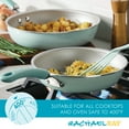 thumbnail image 4 of Rachael Ray Create Delicious Aluminum Nonstick Frying Pan Set, 9.5-Inch and 11.75-Inch, Light Blue Shimmer, 4 of 9