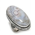 thumbnail image 2 of Natural Ocean Jasper Gemstone Handmade 925 Sterling Silver Jewelry Ring S.6, 2 of 2