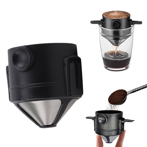 Home Model Coffee Filters,Black Portable Coffee Maker,by XSAOP