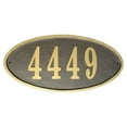 thumbnail image 2 of Claremont Oval Cast Aluminum Black With Gold Border Address Plaque, 2 of 2