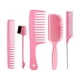thumbnail image 1 of Peine de para peluquería, juego de salón de estilismo para el hogar, cabello Natural, , largo y grueso, húmedo o seco, 5 uds. Rosado Yuyangstore Cepillo de peine de pelo hueco, 1 of 8