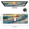 thumbnail image 2 of Heduofu Beach Sunset Mouse Pad,Cute Mouse pad,Custom Small Mouse Pads with Designs,Portable Office Non-Slip Rubber Base Wireless Mouse Pad for Laptop 31.5x11.8 in, 2 of 6