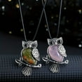 thumbnail image 5 of QQTDFG Flame Jasper Gems Owl Crystal Necklace Magic Reiki Healing Amulet-default, 5 of 6