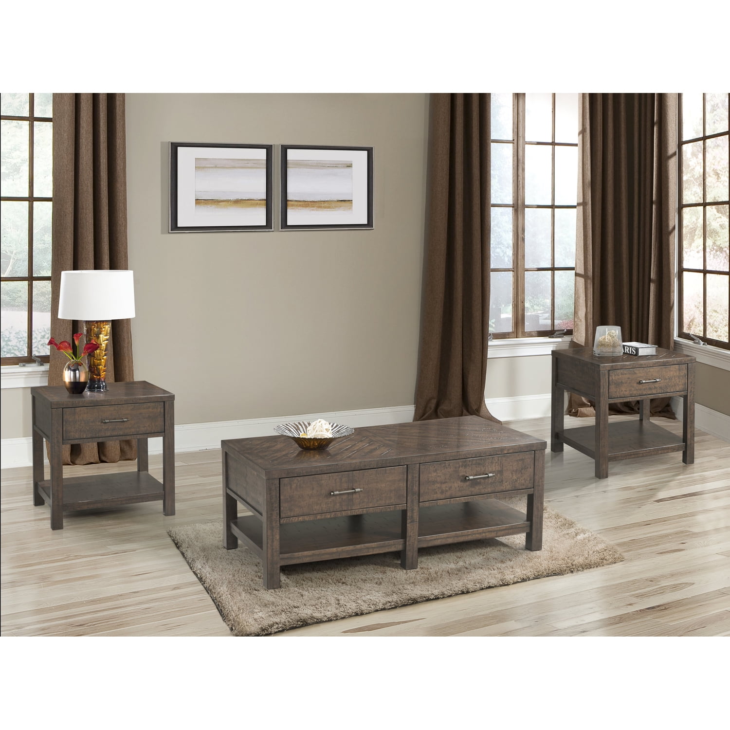 Picket House Furnishings Dex End Table, Walnut