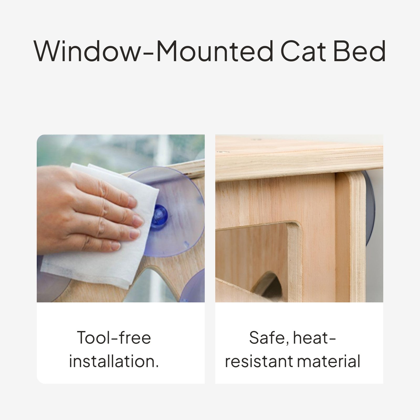 Tnarru Suction Cat Window Bed for lounging Platform Pedal
