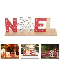CIMAXIC 1Pcs Noel Sign Decoration Wooden Christmas Sign Square Decorative Shelf or Tabletop Display