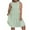 Green, variant on gakvbuo summer tank dresses for women 2024 vacation Women's Summer Fashion Solid Color Round Neck Sleeveless Pleated Piece Mid-Length Dress