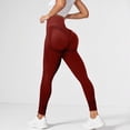 thumbnail image 2 of UngA Anti Cellulite Leggings High Waisted Leggings for Women Tummy Control Soft Yoga Pants Womens Gym Running Workout Womens Leggings Brown,L, 2 of 5