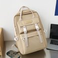 thumbnail image 2 of Backpack Personality Commute Simple Preppy Schoolbag Khaki As described, 2 of 9