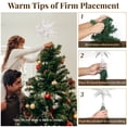 thumbnail image 6 of Lewondr Christmas Star Tree Topper, 11 Inch 3D Geometric Moravian Lighted Star Tree topper with Timer Function, Plugged Remote Control Treetop for Home Christmas Decoration,Glitter Silver, 6 of 9