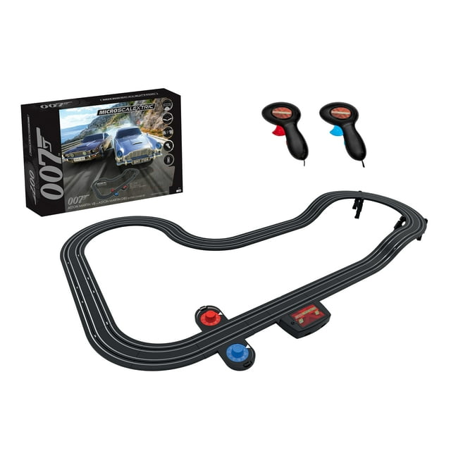 Set de pista de carreras de coches tragamonedas Scalextric Micro James Bond DB5 vs V8