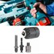 thumbnail image 3 of 4 Pcs Drill Chuck Adapter Set 10mm Impact Drill Chuck with Round Hex Shank Connection Rod Electric Wrench Converter, 3 of 4