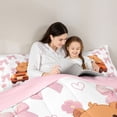 thumbnail image 4 of Erosebridal Kawaii Capybaras Twin Comforter Sets,Cute Animal Capybara Decorations Bedding Set For Kids Teens ,Reversible Pink 2pcs, 4 of 7